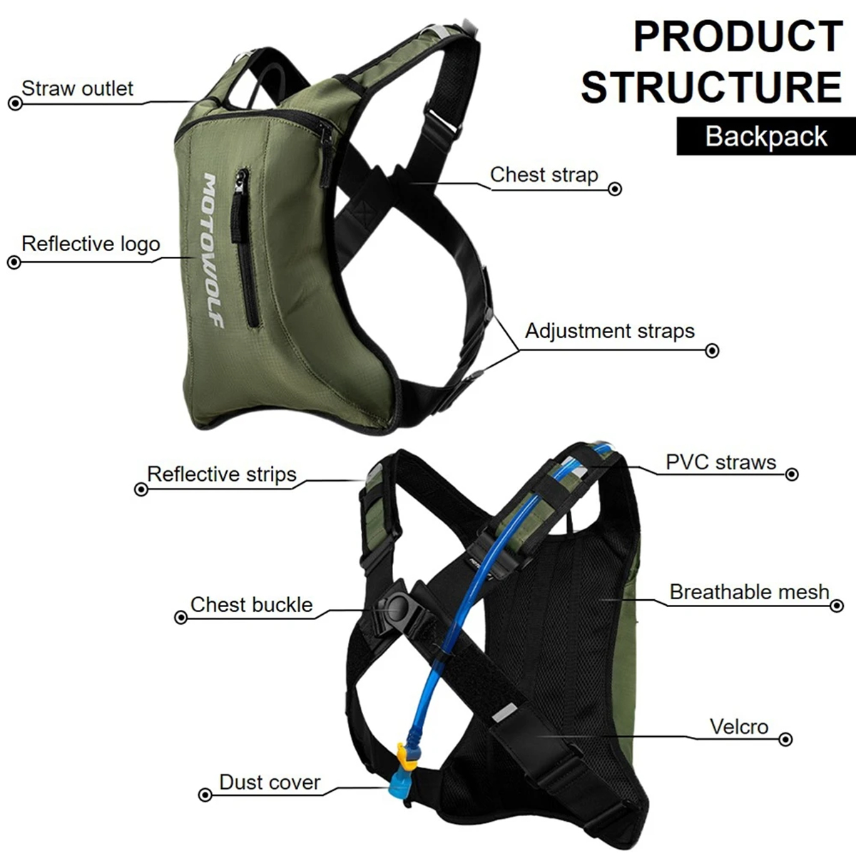 Borsa per acqua da ciclismo pe - Mountain Biking Rucksack recensione e prezzo