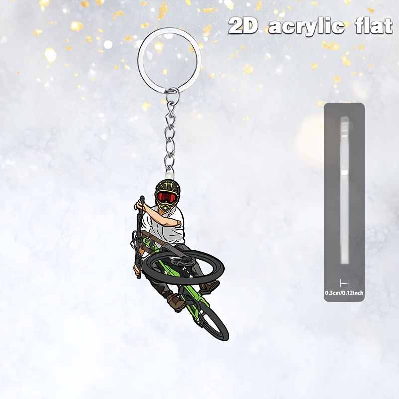Portachiavi in acrilico con at - Mountain Biking Holidays recensione e prezzo