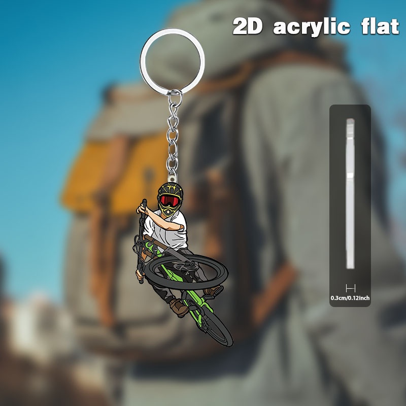 Portachiavi in acrilico con at - Mountain Biking Holidays recensione e prezzo